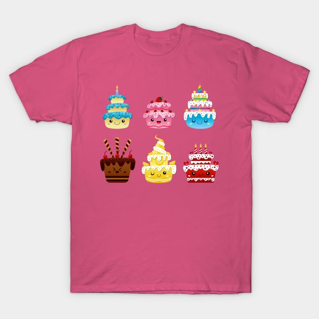 Kawaii Cake T-Shirt by xyabut2